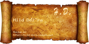 Hild Dóra névjegykártya